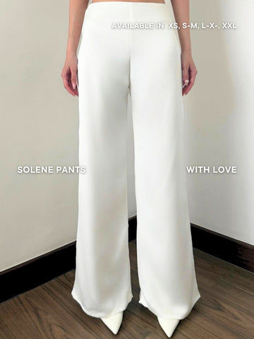 With Love The Brand | SOLENE PANTS | Satin Wide Leg Pants Women | Elegant High Waist Korean Style Trousers Beau Satin Pants Women | High Waist Wide Leg Elegant Korean Style Trousers  Satin Wide Leg Pants Women | Beau Trousers Elegant & Comfortable Fit