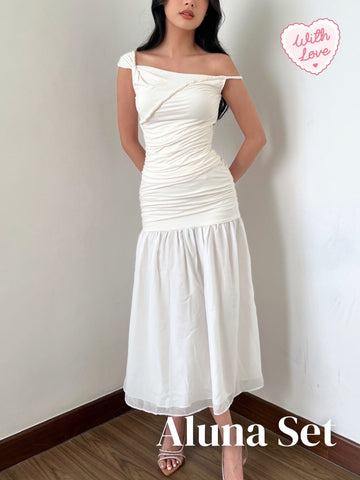 With Love The Brand | ALUNA SET | Atasan Wanita Elegan | Atasan One Shoulder | Blouse Wanita Kekinian | Atasan Ruffle | Atasan Crop Top | Outfit Casual & Formal | Baju Lebaran | Baju Kondangan | Baju Cewek Trendy